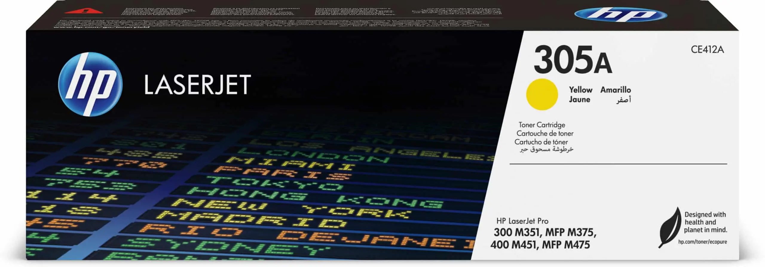 HP 305A Jaune – Toner HP LaserJet d’origine (CE412A) Connecto.ma